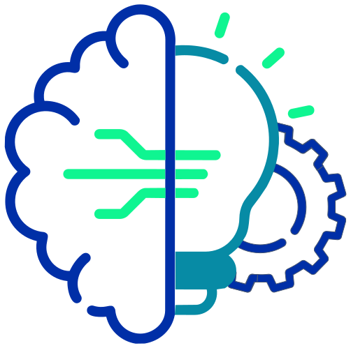 Ícone de inteligência artificial e machine learning